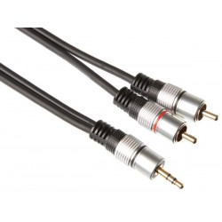 Cordon audio jack stéréo 3.5mm mâle, RCA mâle