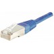 Cordon RJ45 1m Cat6 blindé F/UTP bleu