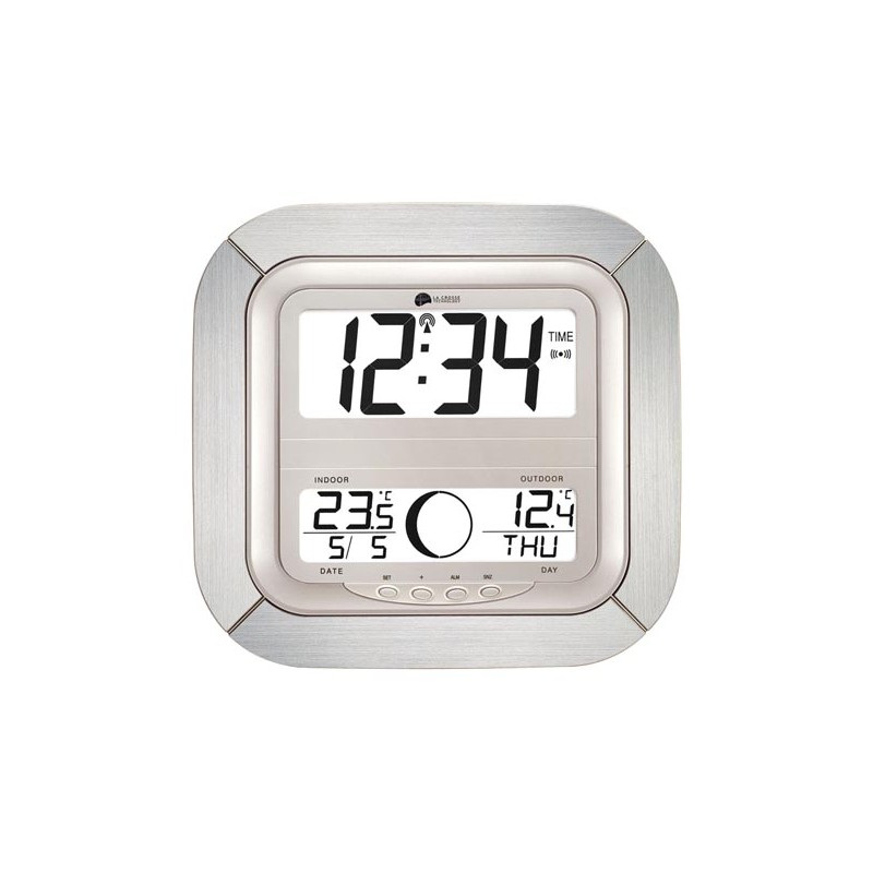 Horloge de Gare Extérieur avec Thermomètre Coq et Cloche - 47cm